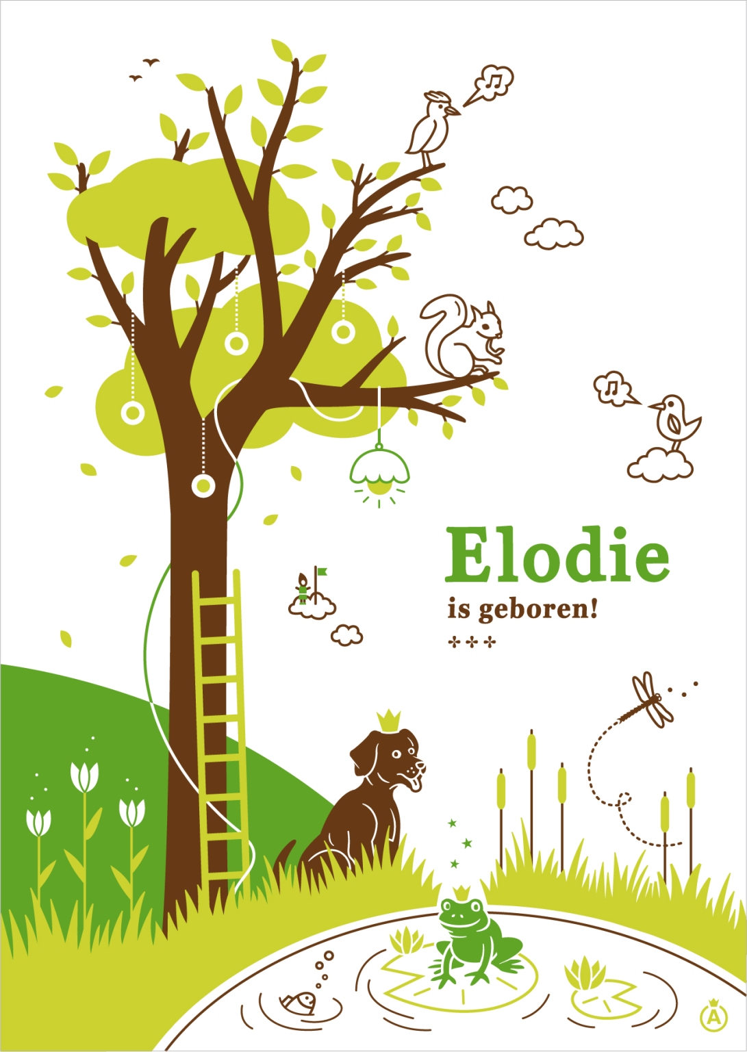 Geboortekaartje Elodie ontwerp
